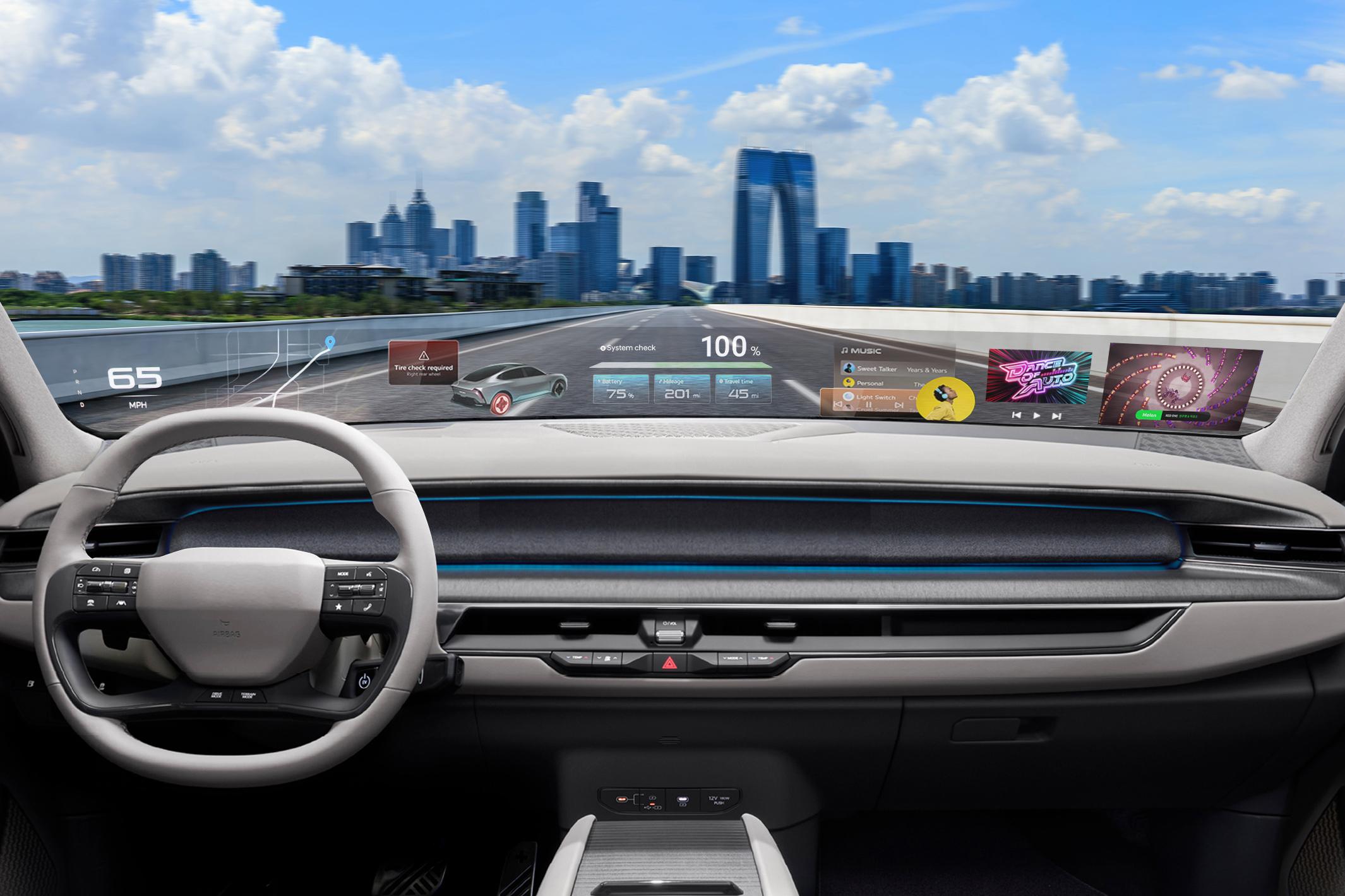 Hyundai advances with supersized head-up displays for drivers